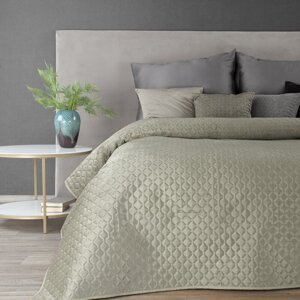 Zamatový prehoz na posteľ DIMON 170x210 cm strieborný 170x210