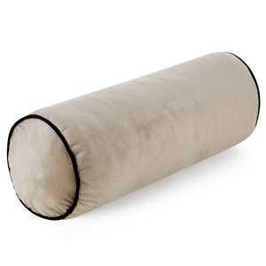 Vankúš valec GAJA 5 s lemovaním 15x45 cm béžový 15x45