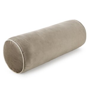 Vankúš valec GAJA 5 s lemovaním 15x45 cm tmavobéžový 15x45