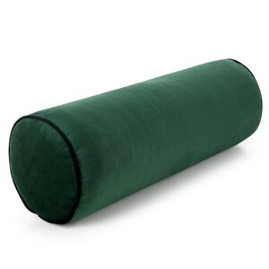 Vankúš valec GAJA s lemovaním 15x45 cm tmavozelený 15x45