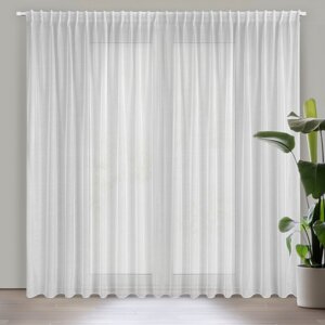 Záclona BELISSA na flex páske biela 300x300 cm 300x300
