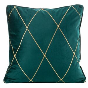 Obliečka na vankúš PIERRE CARDIN MARGO tmavá tyrkysová/zlatá 45x45