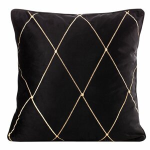 Obliečka na vankúš PIERRE CARDIN MARGO čierna/zlatá 45x45