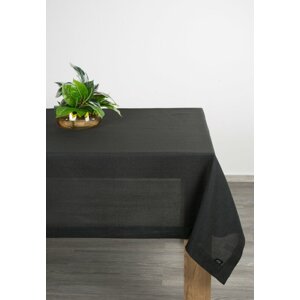 Hotový obrus STELLA1 čierny so striebornou niťou 140x220