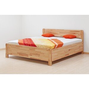BMB SOFI PLUS - masívna buková posteľ s úložným priestorom 200 x 200 cm, buk masív