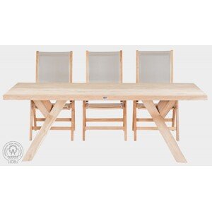 FaKOPA s. r. o. SPIDER RECYCLE - záhradný masívny stôl 240 x 100 cm (deska z prken), teak