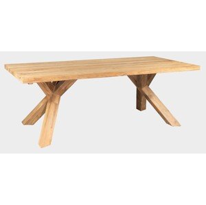 FaKOPA s. r. o. SPIDER RECYCLE - záhradný masívny stôl 220 x 100 cm (plná deska), teak