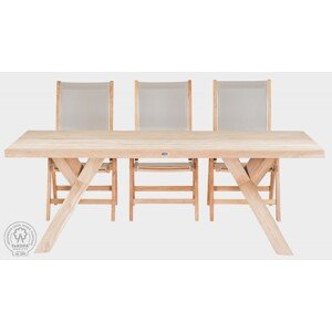 FaKOPA s. r. o. SPIDER RECYCLE - záhradný masívny stôl 200 x 100 cm (deska z prken), teak