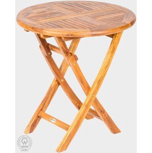 FaKOPA s. r. o. VASCO - skladací stôl z teaku gulatý Ø 75 cm, teak