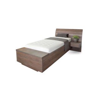 Ahorn SALINA BOX pri nohách - jednolôžková posteľ so vstavaným úložným boxom 90 x 200 cm, lamino