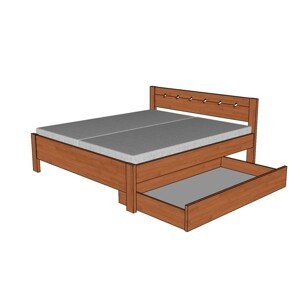 BMB BOČNÁ ZÁSUVKA - z lamina 3/4 166 cm, lamino