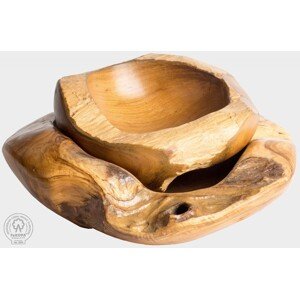 FaKOPA s. r. o. ERÓZIA II - miska z teaku 30 x 30 cm, teak