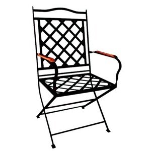 IRON-ART ST. TROPEZ - stabilné kovové kreslo - iba chrbtová opierka