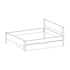BMB BOČNÁ ZÁSUVKA k posteli ADRIANA a GLORIA XL - dyha buk 3/4 152 cm, buk dyha