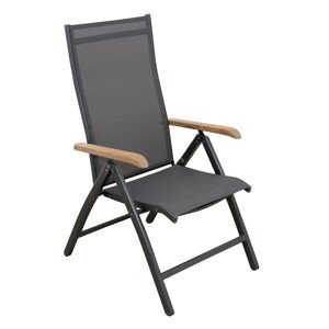 Doppler CONCEPT TEAK - hliníkové polohovacie záhradné kreslo, hliník + teak