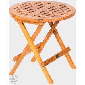 FaKOPA s. r. o. PICNIC - skladací stolík z teaku Ø 50 cm