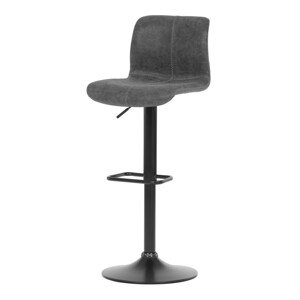 Autronic BAROVÁ STOLIČKA - šedá látka v imitácii brúsenej kože, textil + kov