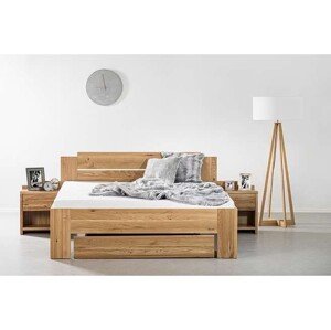 Ahorn GRADO DUB WILD - masívna dubová posteľ 80 x 210 cm, dub masív