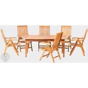 FaKOPA s. r. o. ELEGANTE SET IV - záhradná zostava z teaku s kreslami RIVA, teak
