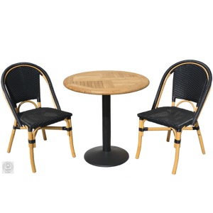 FaKOPA s. r. o. BISTRO + VARENA - praktická záhradný sestava, teak + kov
