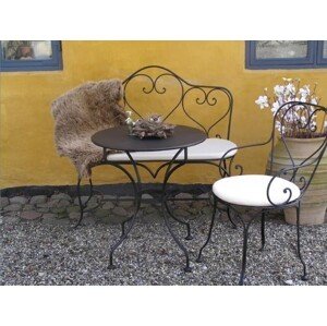 IRON-ART MONTPELIER - štvornohý záhradný stôl - stolová doska ∅ 110 cm - plech, kov