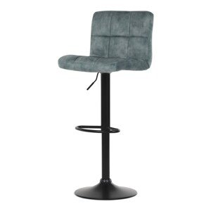 Autronic BAROVÁ STOLIČKA - modrá zamatová látka, textil + kov