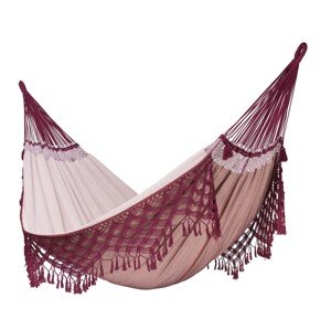 La Siesta Hojdacia sieť BOSSANOVA KINGSIZE - bordeaux, 100% organická bavlna