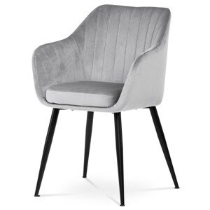 Autronic JEDÁLENSKÁ STOLIČKA - šedá - 58 x 84 x 57 cm, textil + kov