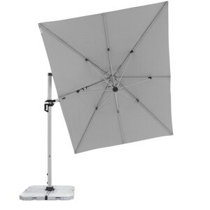 Doppler ACTIVE 350  x 260 cm – výkyvný záhradný slnečník s bočnou tyčou šedý (kód farby 827), 100% polyester