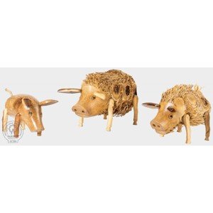 FaKOPA s. r. o. PIG - prasiatko z tropického dreva 32 cm, teak