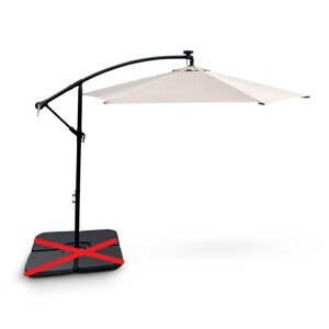 TEXIM HOOK- slnečník pr. 3m béžový LED bez závažia