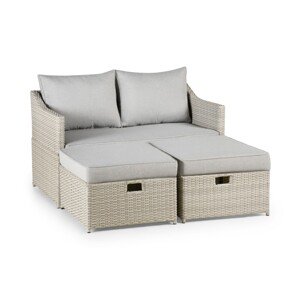 TEXIM DOUBLE SOFA - dvojitá pohovka ratanová záhradná zostava