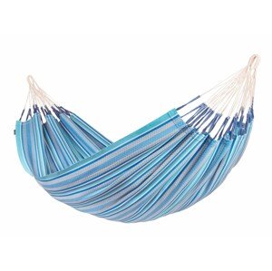 La Siesta Hojdacia sieť MODESTA DOUBLE PATTERN - azure, 100% organická bavlna