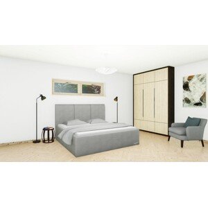 Slumberland DOVER MISTRAL - čalúnená posteľ s úložným priestorom, celočalúnená + lamino