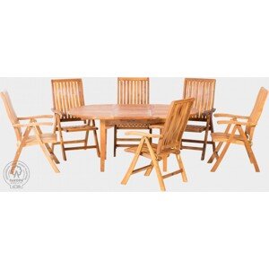 FaKOPA s. r. o. ELEGANTE SET I - záhradná zostava z teaku s kreslami RIVA, teak