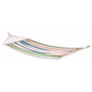 La Siesta CHILLOUNGE® SINGLE - vodeodolná  hojdacia sieť s tyčou, 45 % bavlna, 45 % polyester, 10 % viskóza/ Rozperná tyč: Breza
