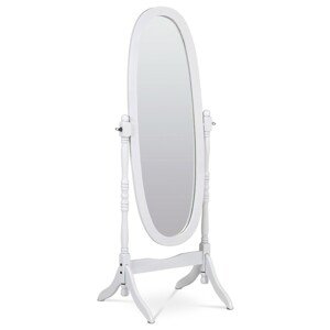 Autronic ZRKADLO - stojace s konštrukciou z MDF - 151 cm - biely matný lak, MDF doska