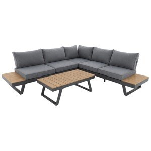 Doppler LIVORNO LOUNGE set - rohová záhradná súprava, hliník + polywood