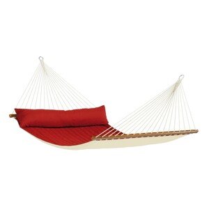 La Siesta Hojdacia sieť s tyčou ALABAMA KINGSIZE - redpepper, Látka: 100 % polypropylén / Laná a výplň: 100 % polyester / Rozperná tyč: Borovica