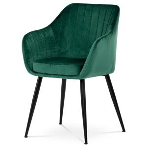 Autronic JEDÁLENSKÁ STOLIČKA - zelená - 58 x 84 x 57 cm, textil + kov