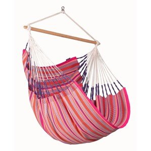 La Siesta HABANA COMFORT PATTERN - závesné hojdacie kreslo spĺňa podmienky certifikácie GOTS i FSC, látka: 100% organická bavlna / tyč: bambus / otočný čap: nerezová oceľ