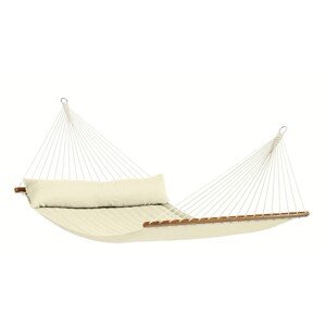 La Siesta Hojdacia sieť s tyčou ALABAMA KINGSIZE - vanilla, Látka: 100 % polypropylén / Laná a výplň: 100 % polyester / Rozperná tyč: Borovica