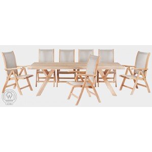 FaKOPA s. r. o. SPIDER + DIVA SET- záhradná jedálenská zostava z teaku, teak