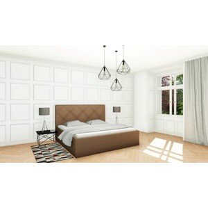 Slumberland OXFORD MISTRAL- posteľ s vysokým čelom a úložným priestorom, celočalúnená + lamino