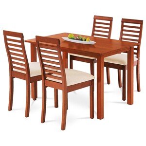 Autronic JEDÁLENSKÝ SET 1 + 4, farba čerešňa, drevo + textil