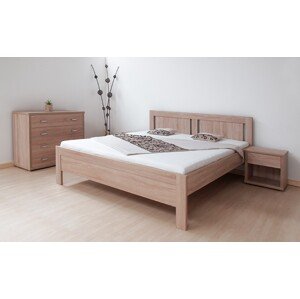 BMB KARLO NIGHT - masívna buková posteľ 200 x 220 cm, buk masív