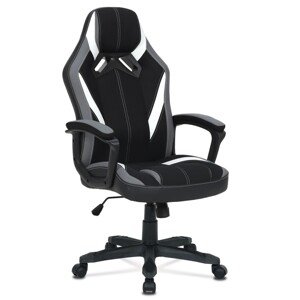 Autronic ERGONOMICKY TVAROVANÉ HERNÉ KRESLO v prevedení látky a ekokože - 66 x 114-124 x 69 cm, textil + ekokoža + plast