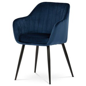 Autronic JEDÁLENSKÁ STOLIČKA - modrá - 58 x 84 x 57 cm, textil + kov