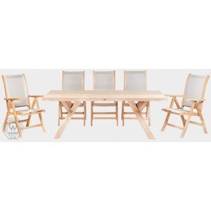 FaKOPA s. r. o. SPIDER + DIVA SET - jedálenská zostava z teaku s kreslami, teak