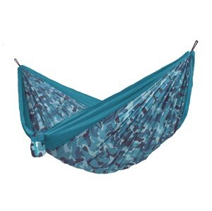 La Siesta Cestovná hojdacia sieť  COLIBRI 3.0 CAMO DOUBLE - river, 100% polyamid / laná: 100% polyester / háky: letecký hliník